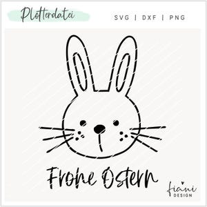 Plotterdatei Ostern Osterhase Hasengesicht SVG