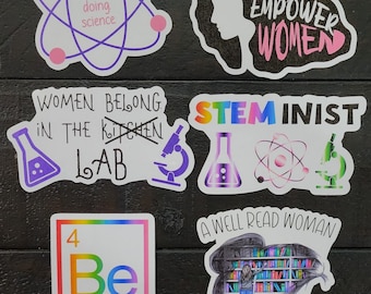 Women in STEM stickers - Buy the Set and Get One Free