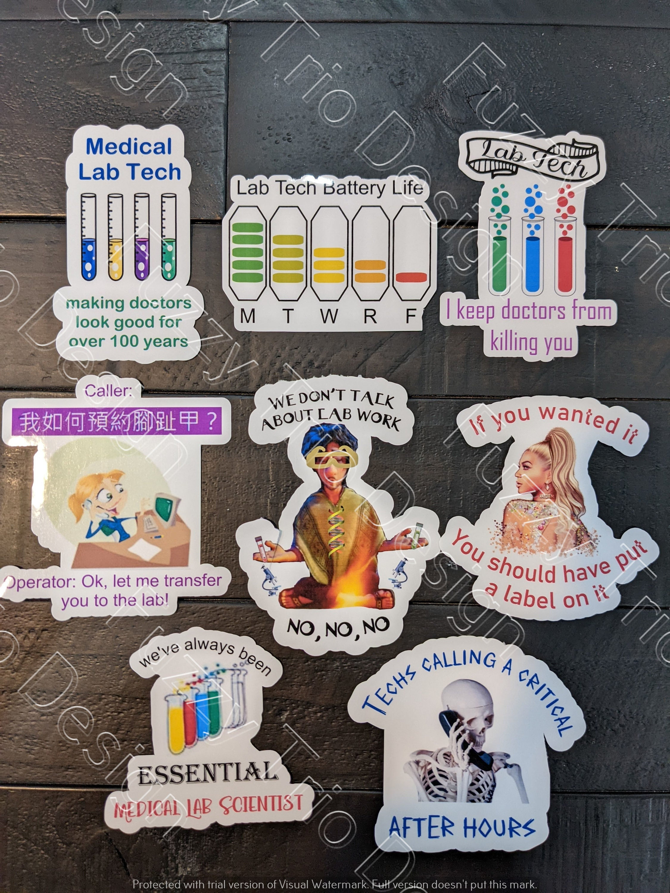 Lab Tech Stickers Funny Laboratory Humor Etsy