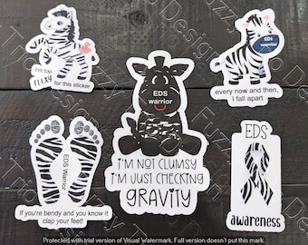 Ehlers-Danlos Syndroom Zebra Stickers