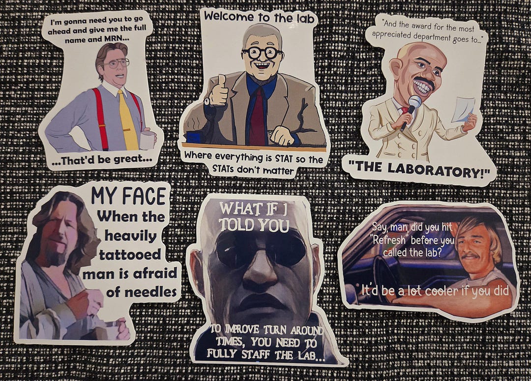 Medical Laboratory Meme Stickers - Funny! Lab Humor! - Etsy