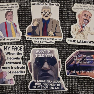 Adesivi meme di laboratorio medico - divertenti! Umorismo di laboratorio!