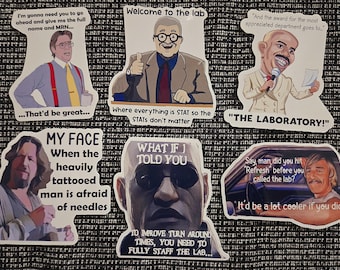 Memestickers medisch laboratorium - grappig!  Laboratoriumhumor!