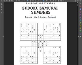 samurai sudoku etsy