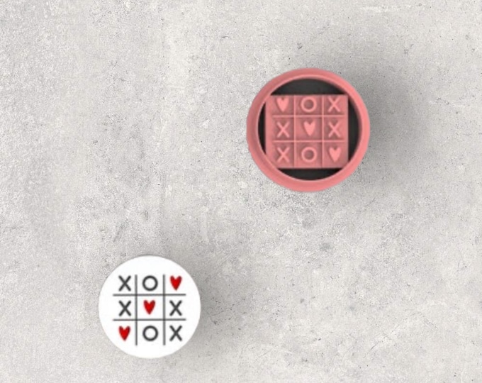 Valentine Tic Tac Toe Heart Clay Cutter| Polymer clay shape cutter | embossing cutter |earring shape mold | ceramic pottery
