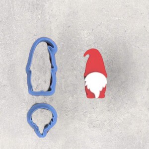 Christmas Gnome Clay Cutter| Polymer clay shape cutter | embossing cutter |earring shape mold | ceramic pottery