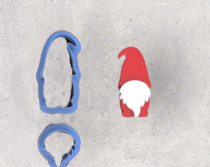 Christmas Gnome Clay Cutter| Polymer clay shape cutter | embossing cutter |earring shape mold | ceramic pottery