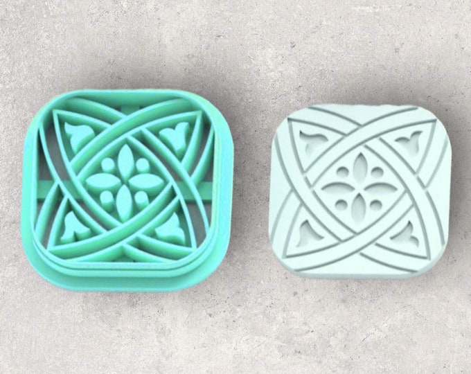 Moroccan Tile Clay Cutter| Polymer clay shape cutter | embossing cutter |earring shape mold | ceramic pottery