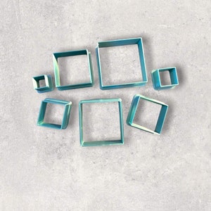 Square Clay Cutter | Polymer clay shape cutter | embossing cutter |earring shape mold | handmade earrings |