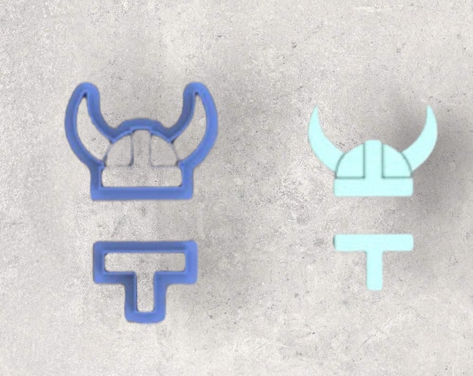 Viking Helmet Clay Cutter| Polymer clay shape cutter | embossing cutter |earring shape mold | ceramic pottery