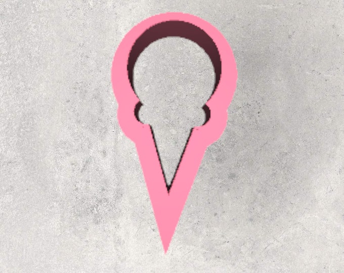 Ice Cream Cone Clay Cutter| Polymer clay shape cutter | embossing cutter |earring shape mold | ceramic pottery