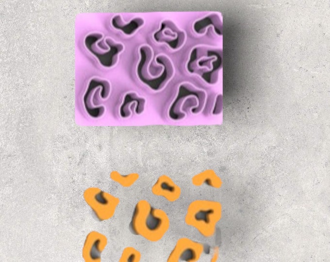 Leopard Pattern Cutter | Polymer clay shape cutter | embossing cutter |earring shape mold | handmade earrings |