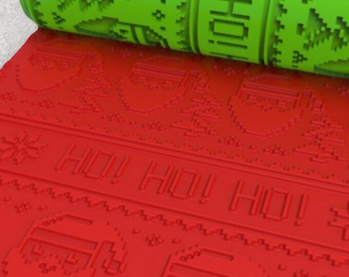 Christmas Texture Roller  | Clay Roller I Pottery Roller I Polymer Clay Roller I Texture Rolling Pin |