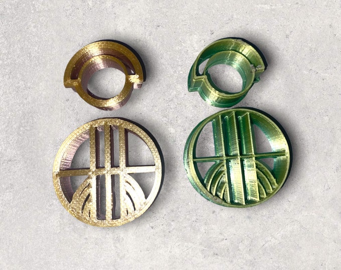 Precious Circle Clay Cutter | Polymer clay shape cutter | embossing cutter |earring shape mold | ceramic pottery | handmade earrings