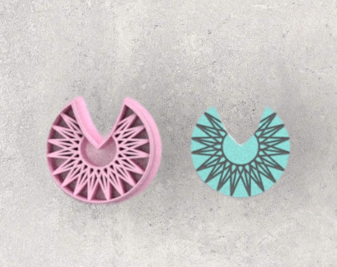 Organic circle  Clay Cutter| Polymer clay shape cutter | embossing cutter |earring shape mold | ceramic pottery