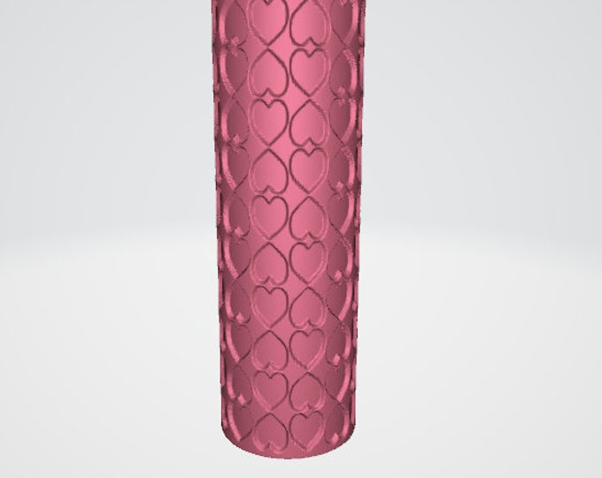 Heart Texture Roller | Clay Roller I Pottery Roller I Polymer Clay Roller I Texture Rolling Pin |