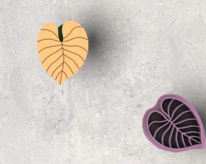 Philodendron Leaf Clay Cutter| Polymer clay shape cutter | embossing cutter |earring shape mold | ceramic pottery