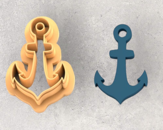 Anchor Clay Cutter| Polymer clay shape cutter | embossing cutter |earring shape mold | ceramic pottery