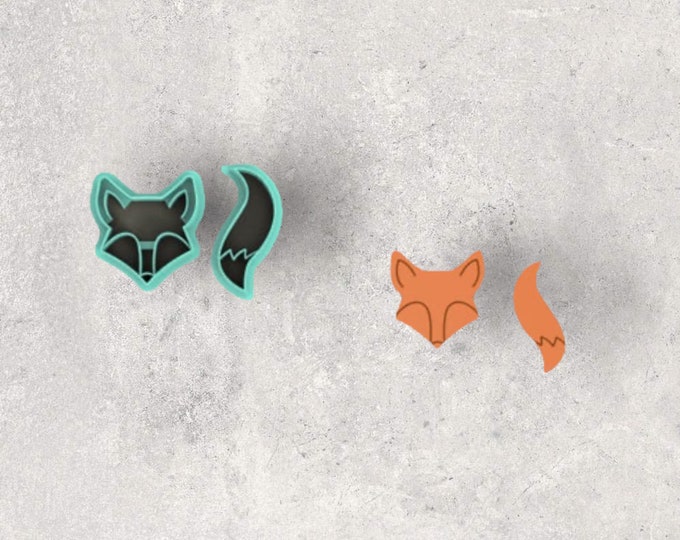 Fox Embossed Clay Cutter| Polymer clay shape cutter | embossing cutter |earring shape mold | ceramic pottery