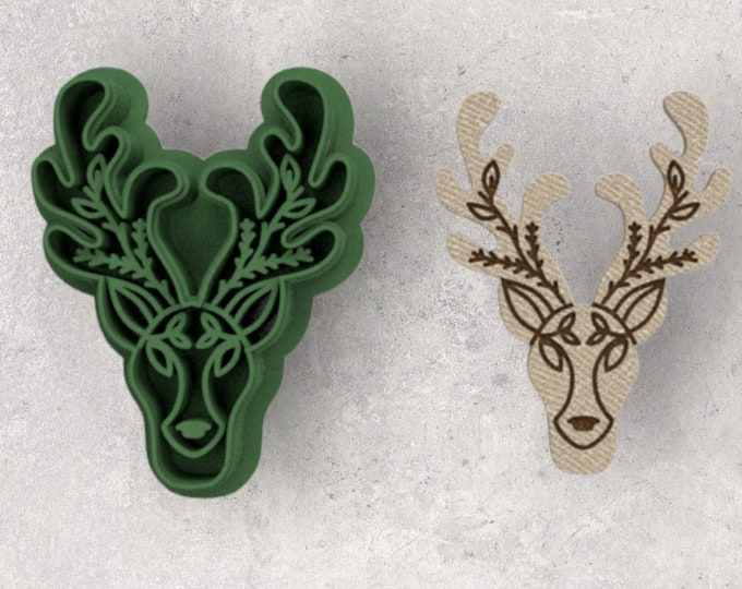 Reindeer Clay Cutter| Polymer clay shape cutter | embossing cutter |earring shape mold | ceramic pottery