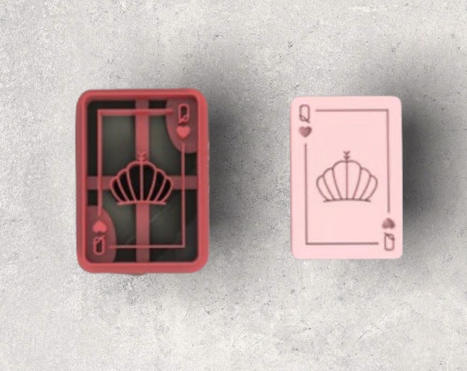 Queen Card Clay Cutter| Polymer clay shape cutter | embossing cutter |earring shape mold | ceramic pottery