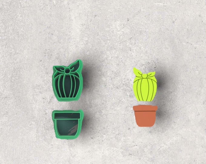 Cactus with Headband Clay Cutter| Polymer clay shape cutter | embossing cutter |earring shape mold | ceramic pottery