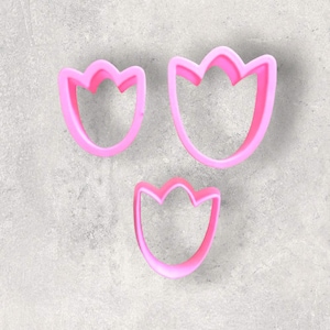 Tulip Clay Cutter | Polymer clay shape cutter | embossing cutter |earring shape mold | ceramic pottery | handmade earrings |