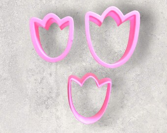 Tulip Clay Cutter | Polymer clay shape cutter | embossing cutter |earring shape mold | ceramic pottery | handmade earrings |