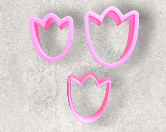 Tulip Clay Cutter | Polymer clay shape cutter | embossing cutter |earring shape mold | ceramic pottery | handmade earrings |