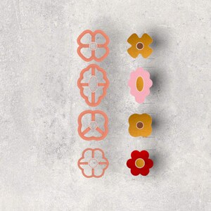Flower Clay Cutters| Polymer clay shape cutter | embossing cutter |earring shape mold | handmade earrings |