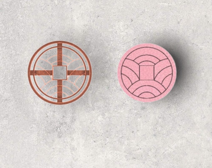 Circle & Lines Clay Cutter | Polymer clay shape cutter | embossing cutter |earring shape mold | ceramic pottery | handmade earrings