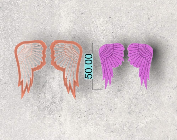 Angel Wing Embossed Clay Cutter| Polymer clay shape cutter | embossing cutter |earring shape mold | ceramic pottery