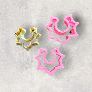 Sun Hoop Blumen ton Ausstecher | Fimo Form Ausstecher | Prägung Ausstecher |form Formform | Keramik keramik | handgefertigte Ohrringe