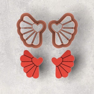 Scalloped Heart Clay Cutter | Polymer clay shape cutter | embossing cutter |earring shape mold | handmade earrings |