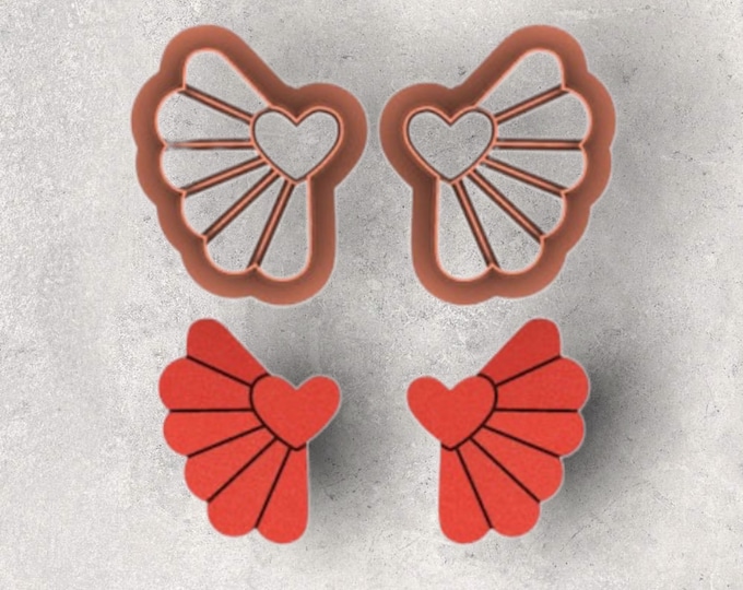 Scalloped Heart Clay Cutter | Polymer clay shape cutter | embossing cutter |earring shape mold | handmade earrings |
