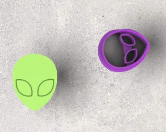 Alien Embossed Clay Cutter| Polymer clay shape cutter | embossing cutter |earring shape mold | ceramic pottery