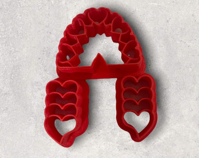 Arch Heart  Dangle Chain Clay Cutter Set | Polymer clay shape cutter | embossing cutter |earring shape mold