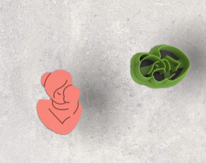 Mother & Child Clay Cutter| Polymer clay shape cutter | embossing cutter |earring shape mold | ceramic pottery