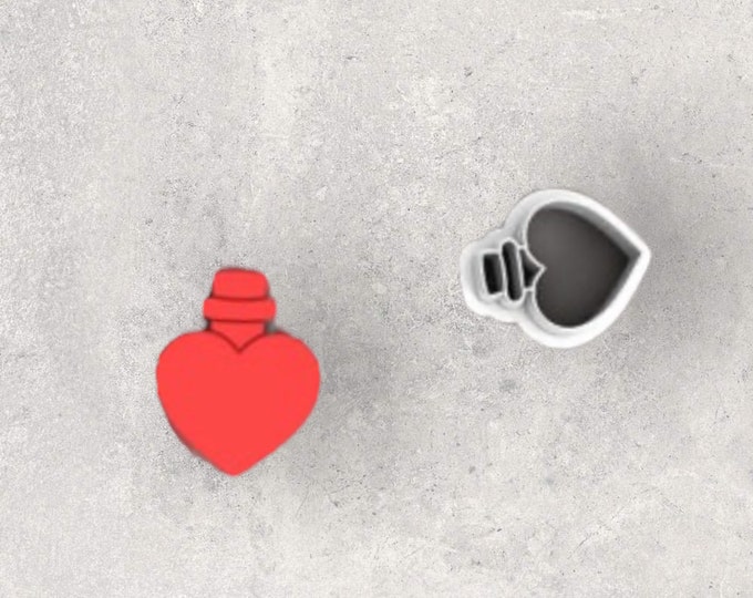 Valentines Love Potion Lollipop Clay Cutter| Polymer clay shape cutter | embossing cutter |earring shape mold | ceramic pottery