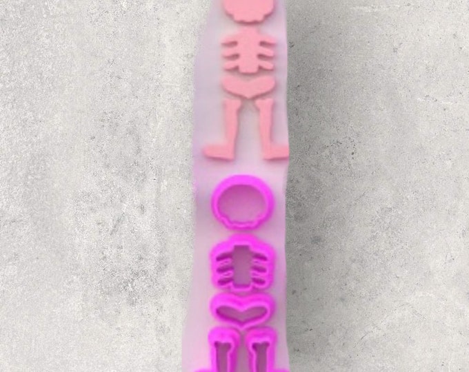Halloween Skeleton Clay Cutter| Polymer clay shape cutter | embossing cutter |earring shape mold | ceramic pottery