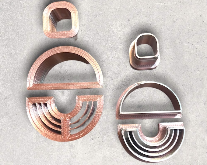 Geometric Circle Combo Cutter Set | Polymer clay shape cutter | embossing cutter |earring shape mold | ceramic pottery | handmade earrings |