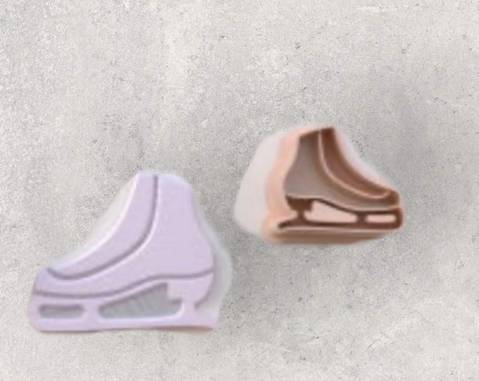 Ice Skate Clay Cutter| Polymer clay shape cutter | embossing cutter |earring shape mold | ceramic pottery