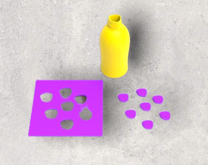 Flower Petal Micro Clay Cutter| Polymer clay shape cutter | embossing cutter |earring shape mold | ceramic pottery