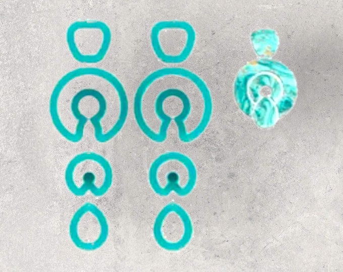 Rings Ovals & Tears Clay Cutter| Polymer clay shape cutter | embossing cutter |earring shape mold | ceramic pottery