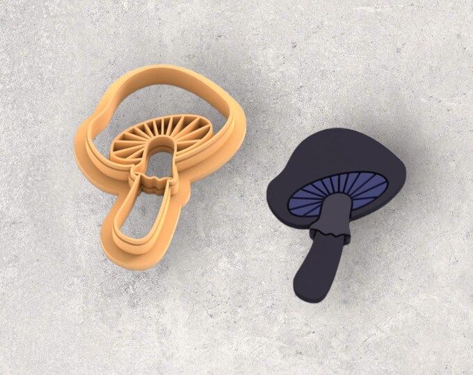 Mushroom Clay Cutter| Polymer clay shape cutter | embossing cutter |earring shape mold | ceramic pottery