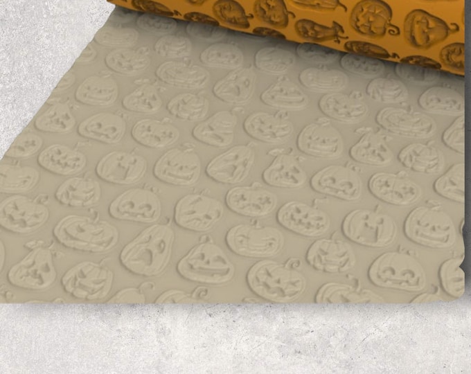Halloween Pumpkin Texture Roller | Clay Roller I Pottery Roller I Polymer Clay Roller I Texture Rolling Pin |