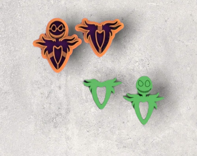 Halloween Skeleton Boy Clay Cutter| Polymer clay shape cutter | embossing cutter |earring shape mold | ceramic pottery