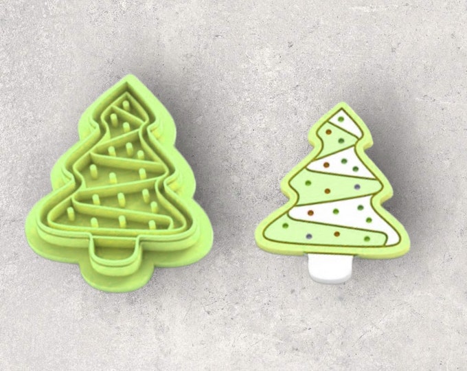 Christmas Tree Clay Cutter| Polymer clay shape cutter | embossing cutter |earring shape mold | ceramic pottery