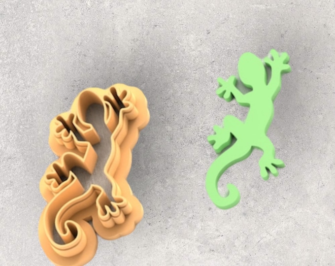 Lizard Clay Cutter| Polymer clay shape cutter | embossing cutter |earring shape mold | ceramic pottery