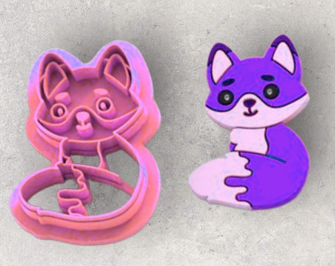 Raccoon Clay Cutter| Polymer clay shape cutter | embossing cutter |earring shape mold | ceramic pottery